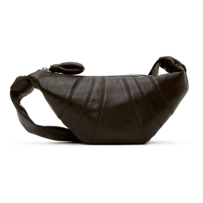 Lemaire Brown Small Croissant Bag In 490 Dark Chocolate