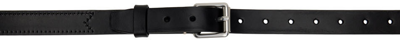 Lemaire Black Reversed Thin Belt In 999 Black