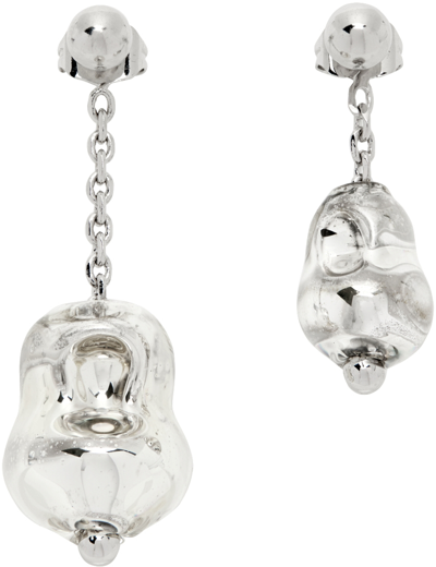 Lemaire Silver Pearl Asymmetric Earrings