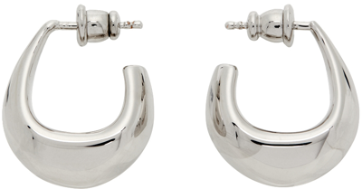 Lemaire Silver Mini Curved Drop Earrings In 927 Silver