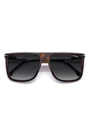 Carrera Eyewear Gradient Oversize Rectangular Sunglasses In Havana / Grey Shaded