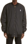 Raf Simons Black Smiley Edition Bomber Jacket In Black