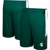 COLOSSEUM YOUTH COLOSSEUM GREEN MICHIGAN STATE SPARTANS VERY THOROUGH COLORBLOCK SHORTS