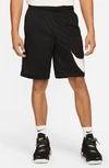 Nike Dri-fit Basketball Shorts In Black/ Black/ White