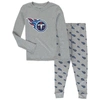 OUTERSTUFF YOUTH HEATHERED GRAY TENNESSEE TITANS LONG SLEEVE T-SHIRT & PANTS SLEEP SET