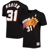 MITCHELL & NESS MITCHELL & NESS SHAWN MARION BLACK PHOENIX SUNS HARDWOOD CLASSICS STITCH NAME & NUMBER T-SHIRT