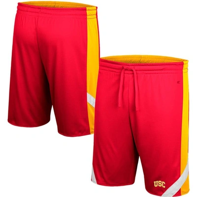 Colosseum Men's  Cardinal And Gold Usc Trojans Am I Wrong Reversible Shorts In Cardinal,gold