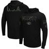 Colosseum Men's Black Missouri Tigers Oht Military-inspired Appreciation Hoodie Long Sleeve T-shirt In Black