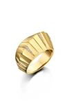 Bare Thebes Pyramid Ring In Yellow Gold