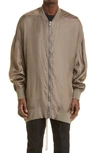 Rick Owens Jumbo Peter Flight Jacket In Dust