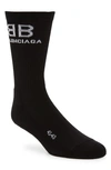 BALENCIAGA BB LOGO CREW SOCKS