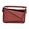 Loewe Tan Puzzle Mini Shoulder Bag In Dark Blush