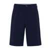 Brunello Cucinelli Bermuda Flat-front Shorts In Marine Blue