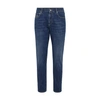 Brunello Cucinelli Five-pocket Slim-fit Trousers In Comfort Denim In Medium Denim