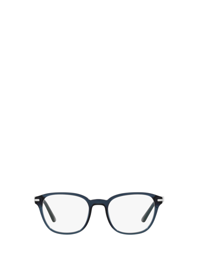 Prada Pr 12wv Transparent Blue Male Eyeglasses In Black