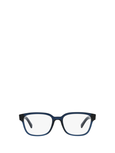 Prada Pr 04yv Transparent Blue Male Eyeglasses