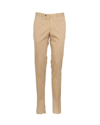 Pt01 Cotton Trousers In Beige