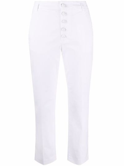 Dondup White Cotton Denim Jeans