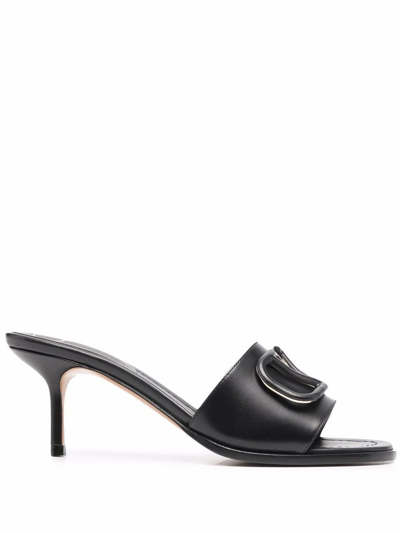 Valentino Garavani Women's Black Leather Sandals