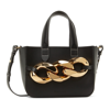 Jw Anderson Mini Chain Leather Tote In Black