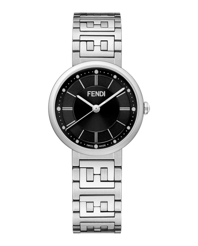 Fendi Forever  Watch In Black/silver