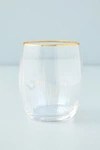 Anthropologie Waterfall Stemless Wine Glass In Transparent