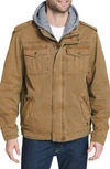 Levi's Levis Detachable Hood Utility Jacket In Brown