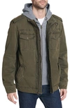 Levi's Levis Detachable Hood Utility Jacket In Olive