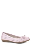 Cliffs By White Mountain Cheryl Ballet Flat In Pale Pink/ Burnished/ Smooth