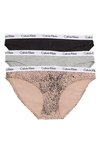 Calvin Klein Assorted Bikinis In Ucf Eah/blk/gh