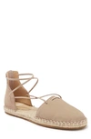 Eileen Fisher Lace-up Espadrille Sandal In Barley