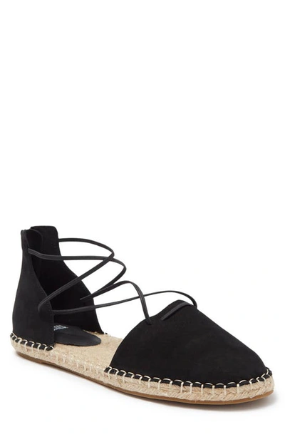 Eileen Fisher Lace-up Espadrille Sandal In Black