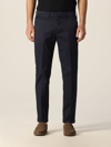 Fay Regular Fit Plain Trousers In Blue