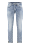 Dondup Stonewashed Straight-leg Jeans In Denim