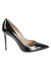 Gianvito Rossi Gianvito 105 Pointed Toe Pumps In Black Leather In Vernice Black