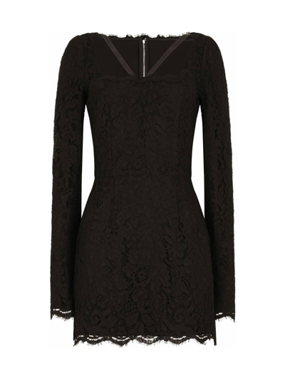 Dolce & Gabbana Black Lace Mini Dress