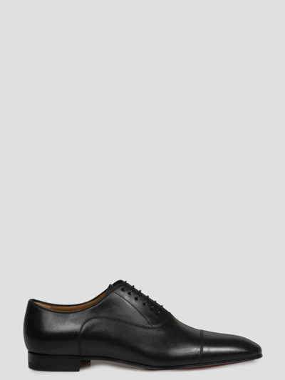Christian Louboutin Greggo Leather Oxford Shoes In Black