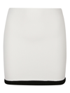 Alexander Wang T Mini Skirt With Logo Jacquard Trim In White/black