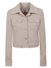 Courrèges Courregès Trucker Jacket Signature Twill In Neutral