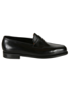 John Lobb Lopez Leather Penny Loafers In Black E