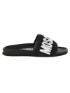 Moschino Black Easy Sponge Slides In Black