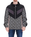 Balmain Jacket With Maxi Monogram Logo Print In Black