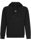 14 Bros Logo Embroidery Hoodie In Black