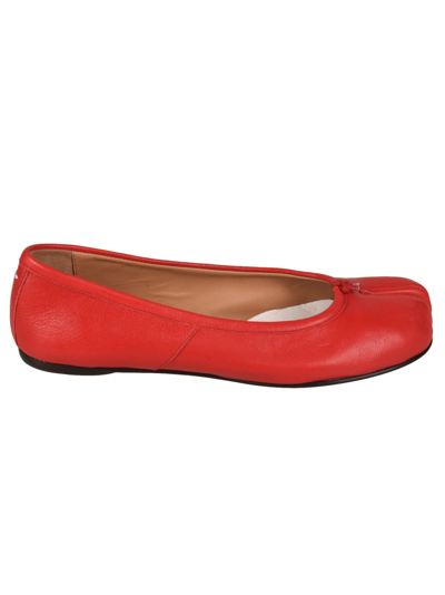 Maison Margiela Cleft Toe Ballerinas In Red