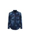 Dsquared2 Distressed Effect Denim Shirt In Denim Blue