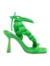 Sebastian Milano Braided Strap Sandals In Green