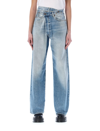 R13 R13 WIDE LEG CROSSOVER JEANS