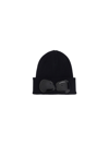 C.p. Company Mens Black Goggle Double-lens Cotton Beanie 1size In Total Eclipse
