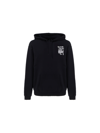 Fred Perry Printed Patch Long-sleeve Hoodie In Black