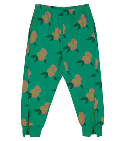 The Animals Observatory Kids Green Flowers Panther Lounge Pants